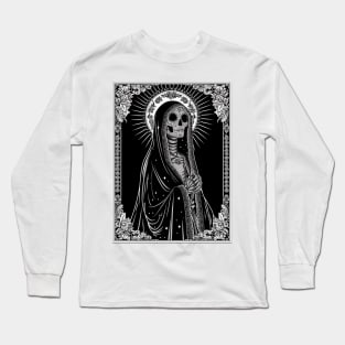 Virgen de Guadalupe Calavera Long Sleeve T-Shirt